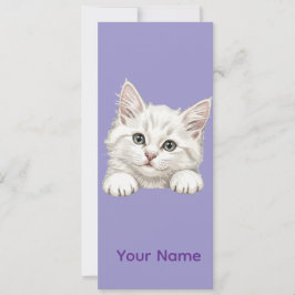 Invitación Regalo de arte de gatito personalizado con nombre