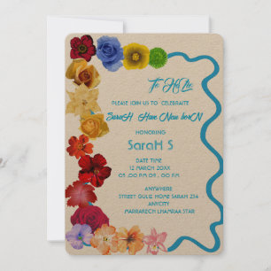 Invitación Regalo de bebé personalizado recién nacido toda fl