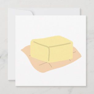 Invitación Regalo de bloque de mantequilla en papel de pergam