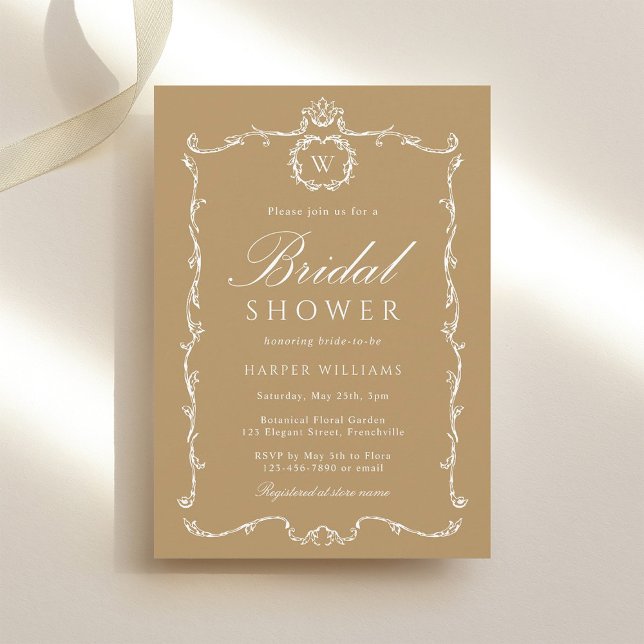 Invitación Regalo de boda de marco clásico moderno dorado par (Subido por el creador)