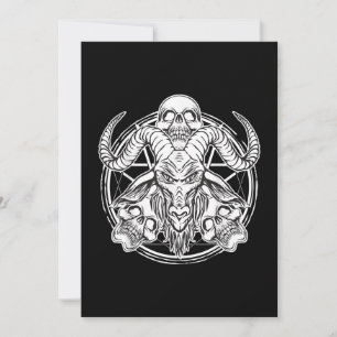 Invitación Regalo de Cabra Baphomet Calavera de Azúcar