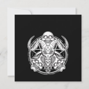 Invitación Regalo de Cabra Baphomet de Azúcar Calavera