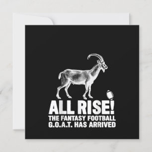 Invitación Regalo de Cabra de Fútbol Fantasía Campeón de Liga