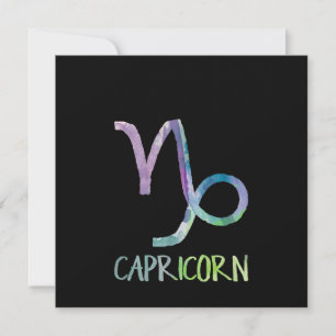 Invitación Regalo de cabra de mar de astrología símbolo zodia