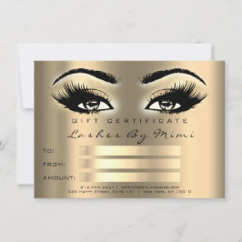 Invitación Regalo de certificado de artista de maquillaje de 