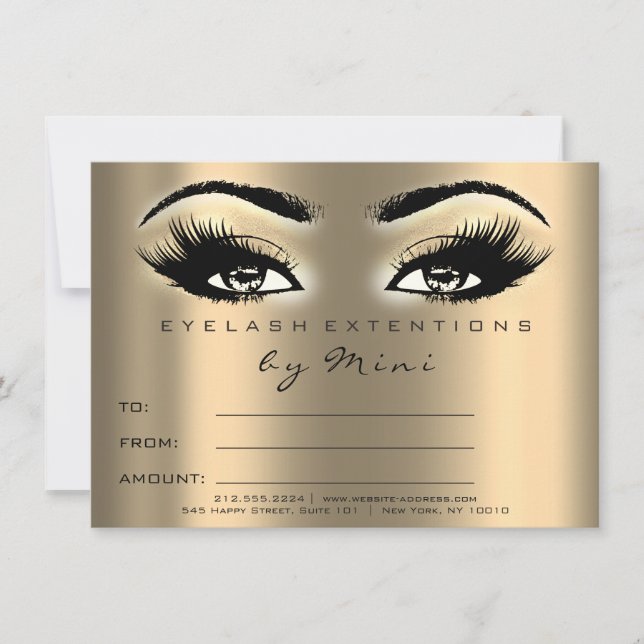 Invitación Regalo de certificado de artista de maquillaje de  (Anverso)