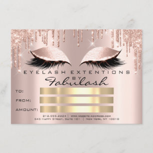 Invitación Regalo de certificado de maquillaje de oro de lujo