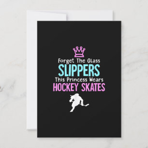Invitación Regalo de chicas de hockey sobre hielo lindas para
