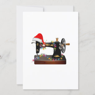 Invitación Regalo de costura   Feliz Navidad amante de la cos