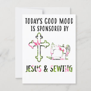 Invitación Regalo de Costura Hoy Buen Humor Es Jesús & Cost