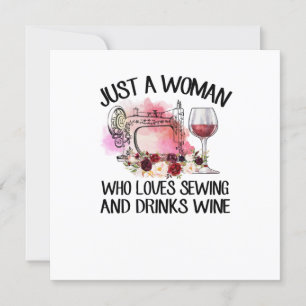 Invitación Regalo de Costura   Solo Una Mujer Que Ama Coser