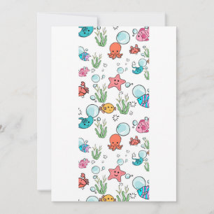 Invitación Regalo de criatura marina, criatura marina 