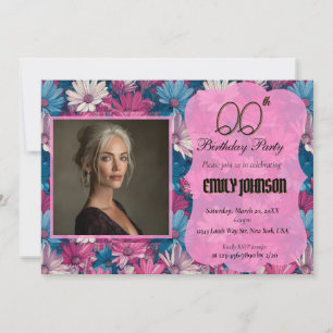 Invitación Regalo de cumpleaños 70 para mujeres lindas Daisy