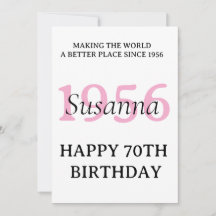 Regalo de cumpleaños 70 sorpresa moderno y elegant