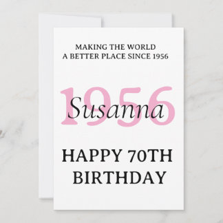 Invitación Regalo de cumpleaños 70 sorpresa moderno y elegant