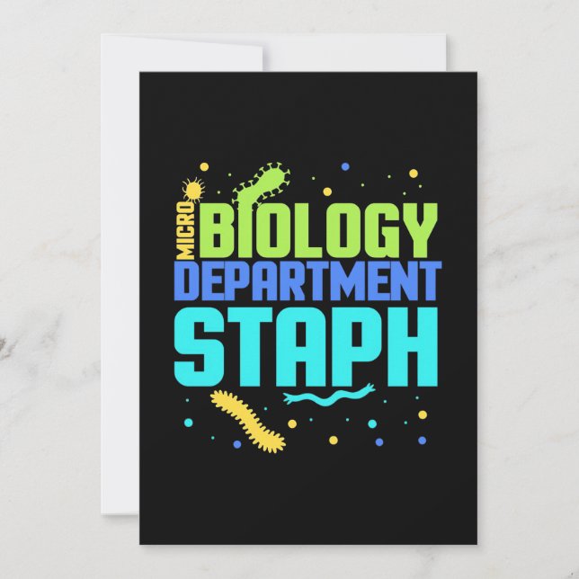 Invitación Regalo de Cumpleaños | Departamento de Microbiolog (Anverso)