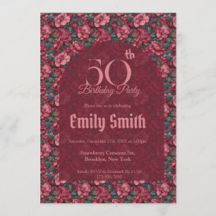 Invitación Regalo de cumpleaños floral con gardenias femenina