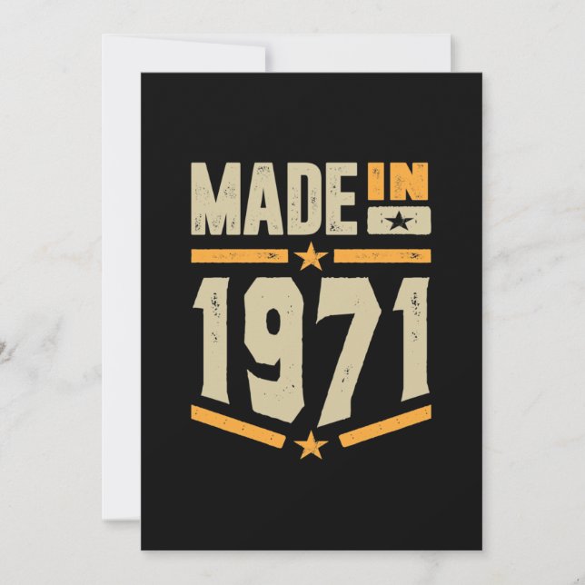 Invitación Regalo De Cumpleaños Hecho En 1971 (Anverso)