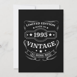 Invitación Regalo de cumpleaños Vintage 1995 Edición Limitada