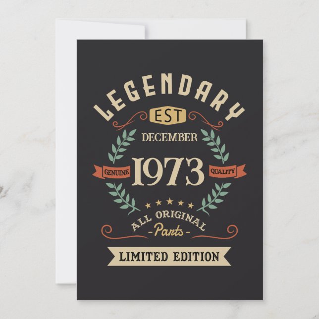 Invitación Regalo de cumpleaños vintage legendario