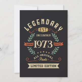 Invitación Regalo de cumpleaños vintage legendario
