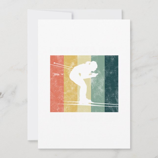 Invitación Regalo de deportes de invierno de esquí retro Chic (Anverso)