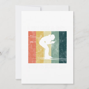 Invitación Regalo de deportes de invierno de esquí retro Chic