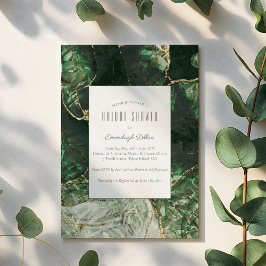 Invitación Regalo de ducha de boda de piedra preciosa de colo
