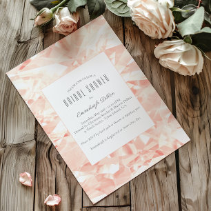 Invitación Regalo de ducha nupcial de rubor rosa