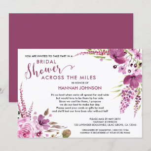 Invitación Regalo de ducha nupcial Lavanda y Lilas por correo