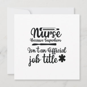 Invitación Regalo de enfermera Enfermera Porque Superhéroe