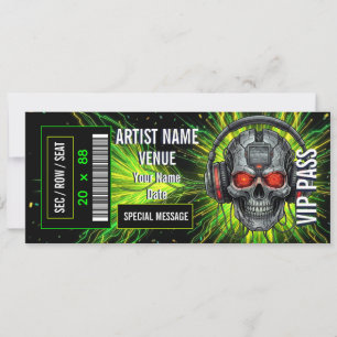 Invitación Regalo de entrada de concierto personalizada Idea