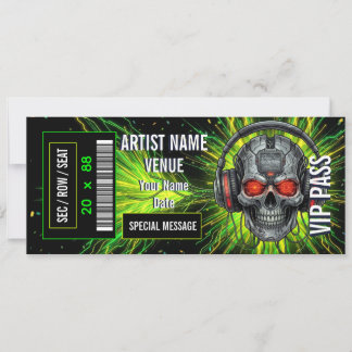 Invitación Regalo de entrada de concierto personalizada Idea 