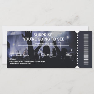 Invitación Regalo de Entrada para Concierto Sorpresa en Blanc