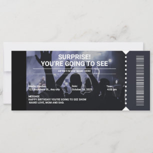 Invitación Regalo de Entrada para Concierto Sorpresa en Blanc