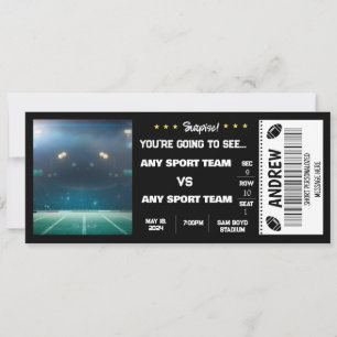 Invitación Regalo de Entrada para Estadio de Fútbol Sorpresa