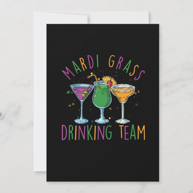 Invitación Regalo de Fiesta de Team Street para beber hierba  (Anverso)