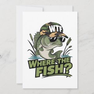 Invitación Regalo de Fisher Donde Está El Pescado