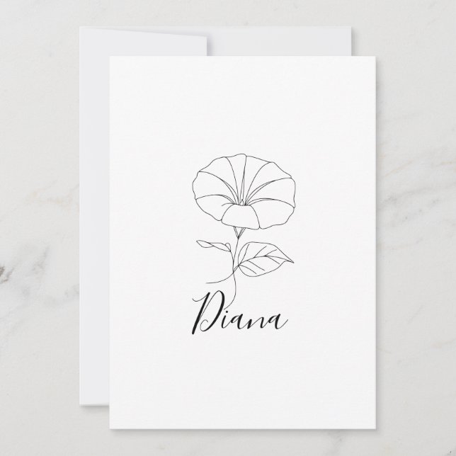 Invitación Regalo de Flor de Cumple (Anverso)