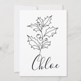 Invitación Regalo de flor de cumpleaños personalizado de dici