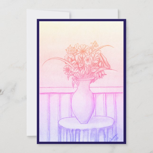 Invitación Regalo de flores (Anverso)