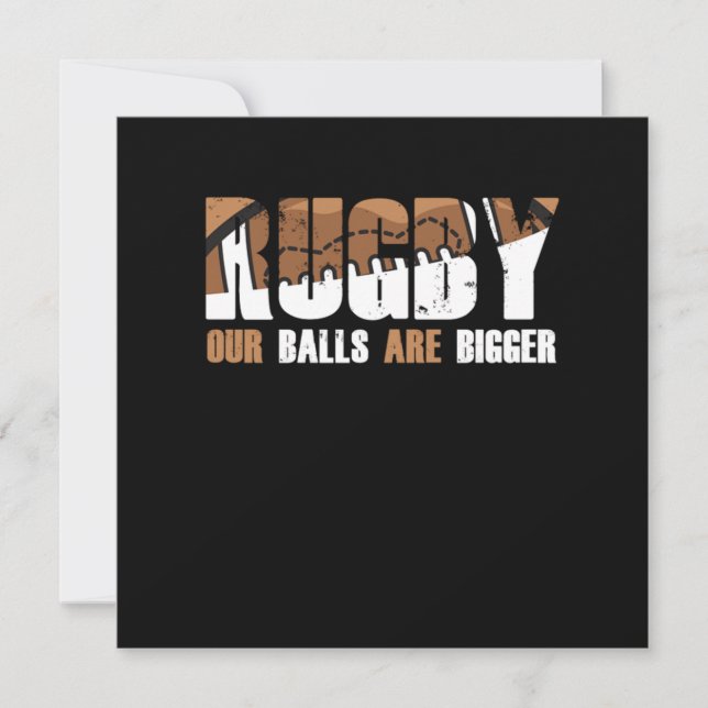 Invitación Regalo de fútbol del equipo de rugby Rugby Ball (Anverso)