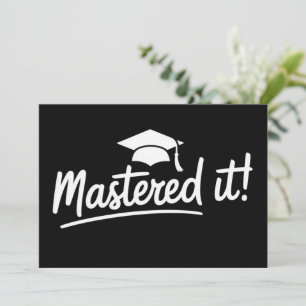 Invitación Regalo de Graduación de Maestría Dominado 