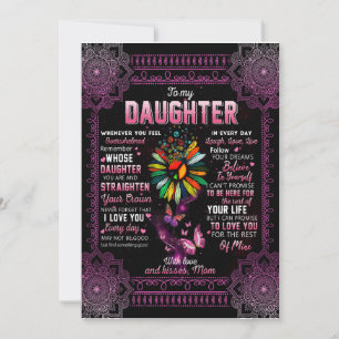 Invitación Regalo de Hija Carta a Mi Hija de Mamá