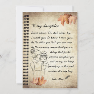 Invitación Regalo de hija  Carta A Mi Hija De Mamá