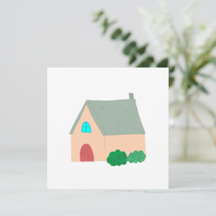 Invitación Regalo de Hogar Encantador con Puerta Roja