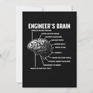 Invitación Regalo de ingeniero de ingeniería cerebral para in