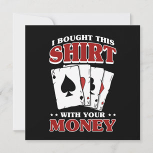 Invitación Regalo de juego de cartas de casino de dinero para