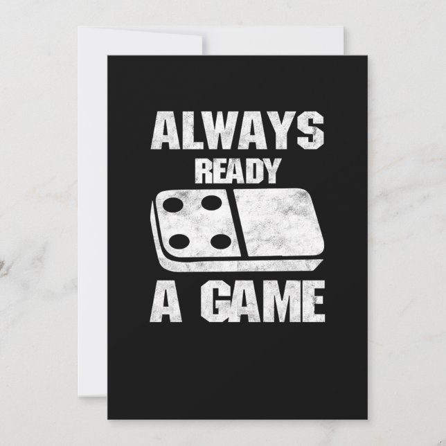 Invitación Regalo de juego Puzzler de Dominoes siempre listos (Anverso)