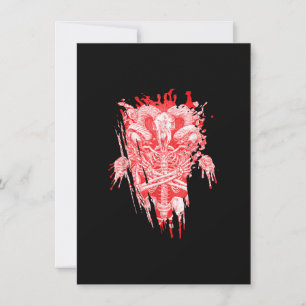 Invitación Regalo de la Iglesia de Satanás Todos Hail Cabra S